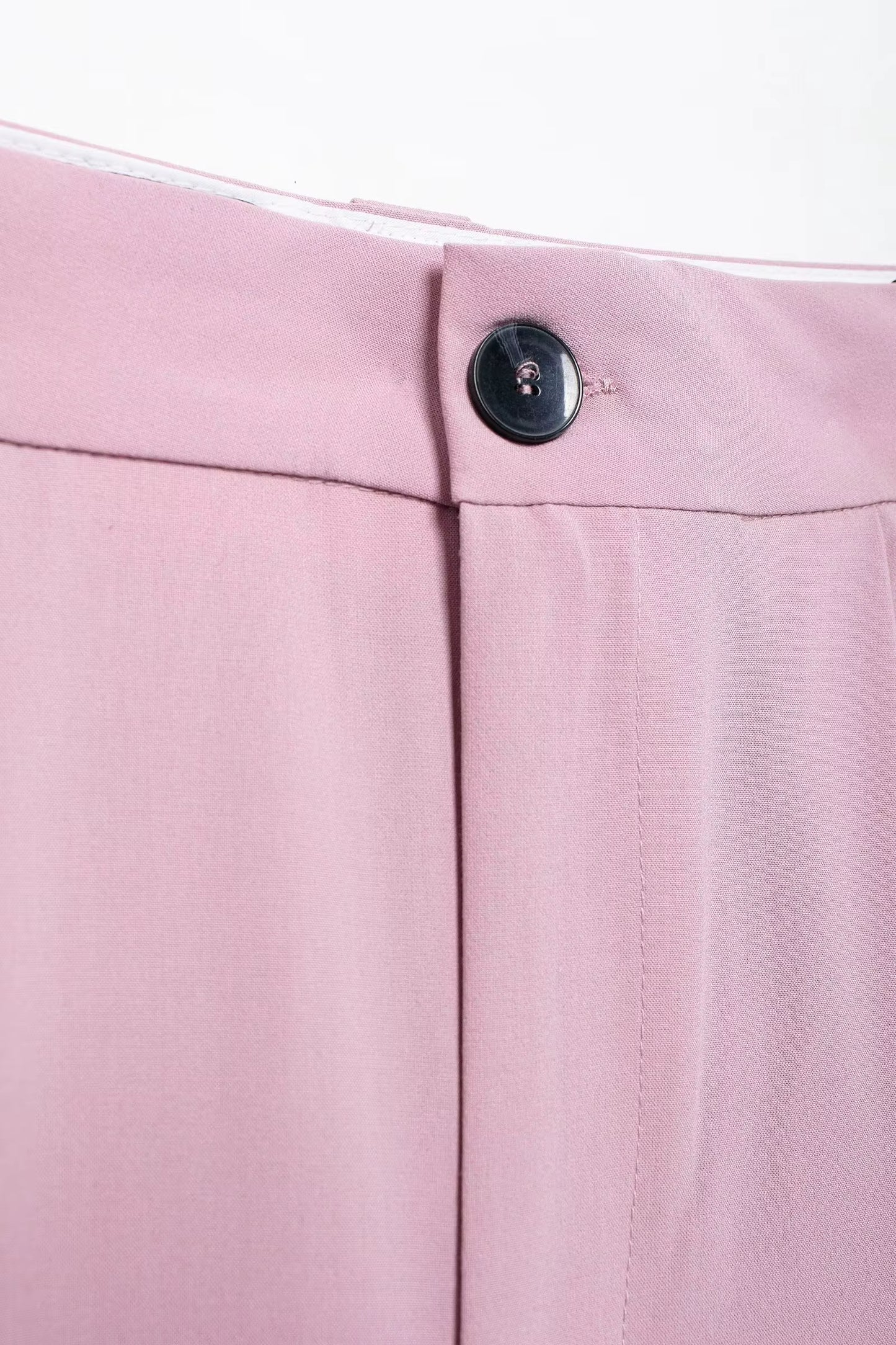 Casual effen rechte broek voor dames